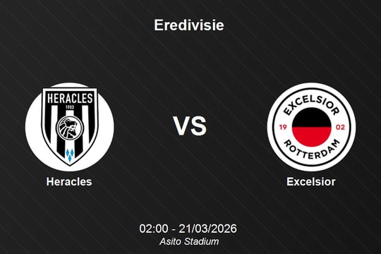 Nhận định Heracles vs Excelsior - Eredivisie: "Chung kết ngược" tại Asito Stadium