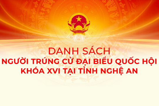 Danh sách người trúng cử đại biểu Quốc hội khóa XVI tại tỉnh Nghệ An