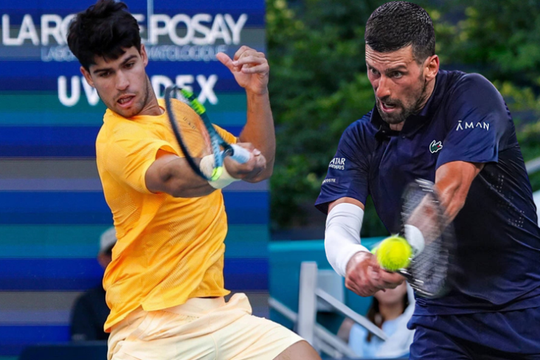 BXH tennis 23/3: Djokovic văng khỏi top 3, Sinner áp sát ngôi đầu của Alcaraz