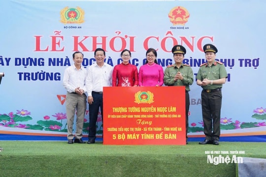 Bộ Công an khởi công xây dựng Trường Tiểu học thị trấn Yên Thành