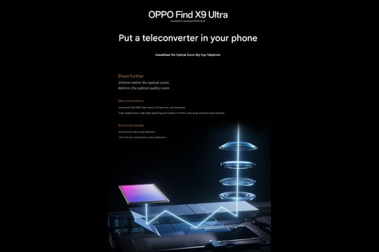 Giải mã công nghệ camera zoom quang 10x trên OPPO Find X9 Ultra sắp ra mắt