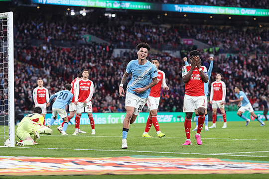 Man City hạ gục Arsenal 2-0 tại chung kết Carabao Cup: Lối chơi của Pháo thủ gây thất vọng