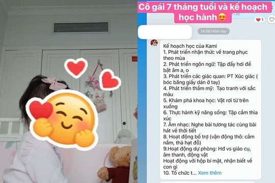 Á hậu Thụy Vân thiết lập lộ trình giáo dục sớm cho con gái 7 tháng tuổi