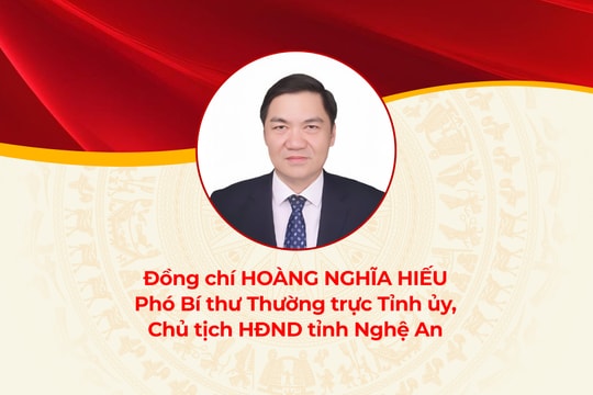Chân dung đồng chí Hoàng Nghĩa Hiếu, Phó Bí thư Thường trực Tỉnh uỷ, Chủ tịch HĐND tỉnh Nghệ An