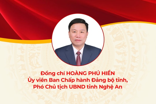 Chân dung đồng chí Hoàng Phú Hiền - Phó Chủ tịch UBND tỉnh Nghệ An