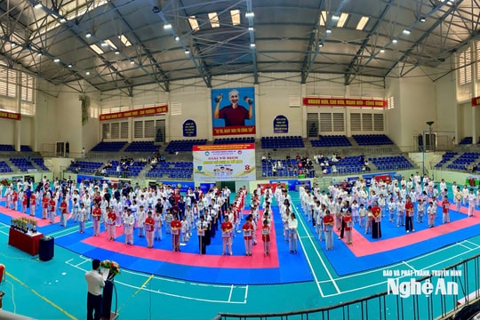 528 vận động viên tham gia Giải vô địch Karate trẻ Nghệ An mở rộng lần thứ IX