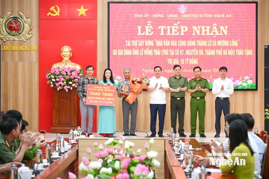 Nghệ An tiếp nhận công trình nhà văn hóa cộng đồng kết hợp tránh lũ