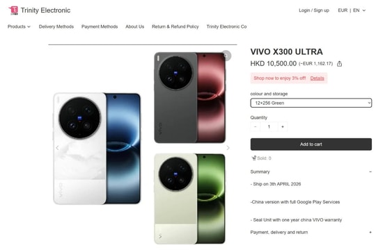 Rò rỉ giá bán vivo X300 Ultra tại châu Âu: Flagship camera chuyên nghiệp có mức giá từ 30 triệu đồng