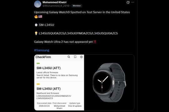 Rò rỉ Galaxy Watch 9: Trang bị chip Snapdragon Wear Elite, dự kiến ra mắt vào tháng 7
