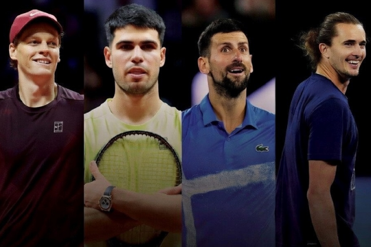 Jannik Sinner áp sát ngôi vương của Alcaraz, Djokovic văng khỏi top 3 thế giới