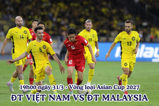Việt Nam vs Malaysia: Trực tiếp trên VTV Cần Thơ
