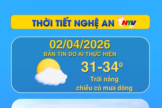 Thời tiết Nghệ An hôm nay 02/04/2026