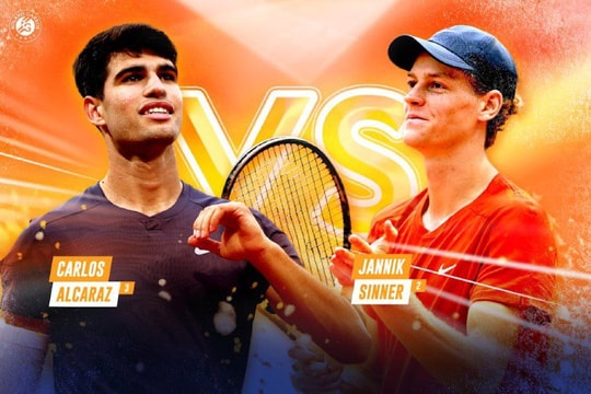 Jannik Sinner vượt Carlos Alcaraz trong cuộc đua vô địch Roland Garros 2026