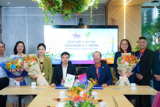 V-Green và Vikki Bank hợp tác phát triển hạ tầng trạm sạc và tủ đổi pin xe điện