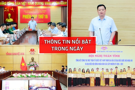 Nghệ An: Thông tin nổi bật ngày 2/4