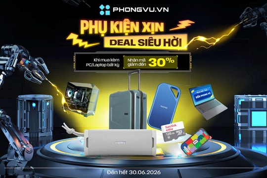 Phong Vũ ưu đãi lớn cho phụ kiện khi mua PC và laptop từ tháng 4 đến tháng 6 năm 2026