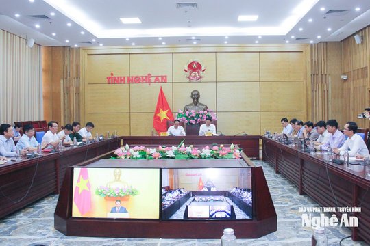 Nghệ An tham gia hội nghị trực tuyến Chính phủ với các địa phương