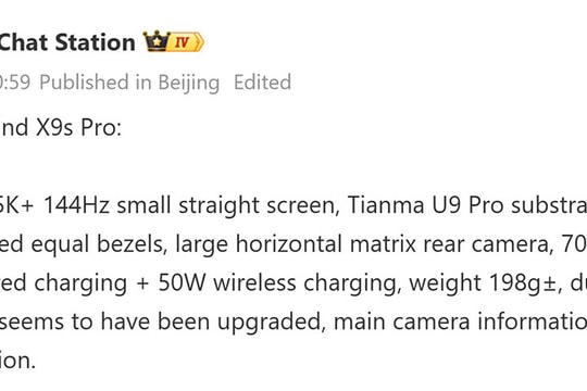 OPPO Find X9s Pro lộ diện: Pin 7,025mAh và camera 200MP trong thân máy nhỏ gọn