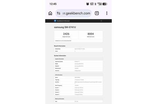 Galaxy S26 FE lộ thông số trên Geekbench: Chip Exynos 2500 và hệ điều hành Android 17