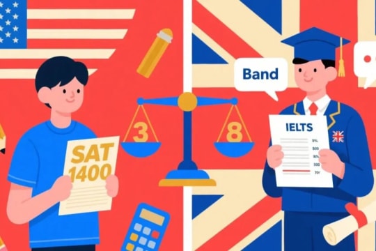 Nên thi chứng chỉ IELTS hay SAT để có lợi thế xét tuyển đại học?