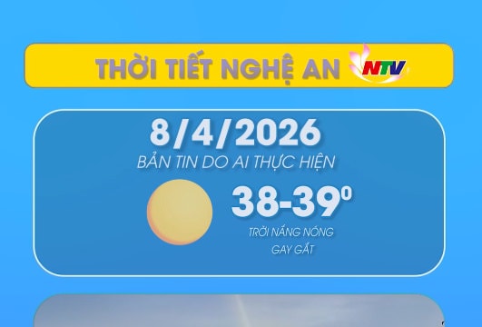 Thời tiết Nghệ An hôm nay 8/4/2026