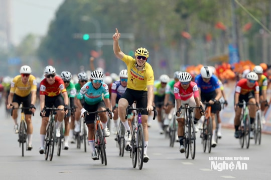 Chặng 5 Giải đua xe đạp toàn quốc Cúp truyền hình TP. Hồ Chí Minh 2026 về đích tại Nghệ An