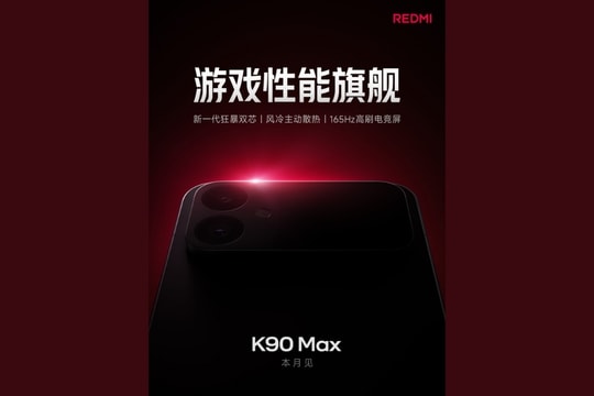 Redmi K90 Max lộ diện: Gaming phone có quạt tản nhiệt 18.1mm và chip Dimensity 9500
