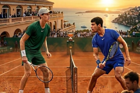 Chung kết Monte Carlo 2026: Carlos Alcaraz đối đầu Jannik Sinner vì ngôi số 1 thế giới