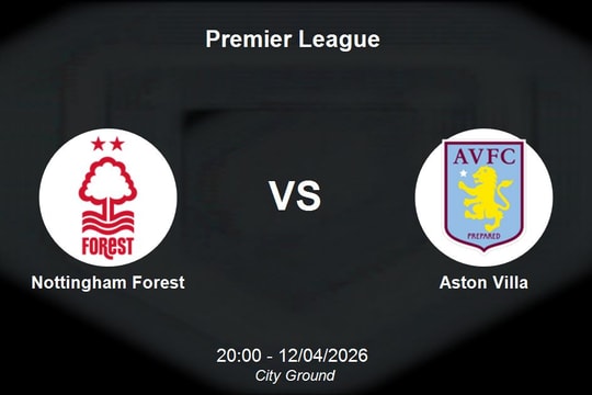 Nhận định Nottingham Forest vs Aston Villa - Premier League: Thử thách tại City Ground