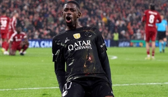 Dembele lập cú đúp nhấn chìm Anfield, Liverpool dừng bước tại Champions League