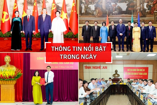 Nghệ An: Thông tin nổi bật ngày 15/4