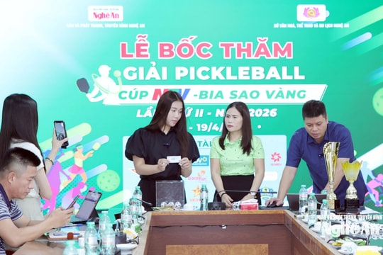 Công bố kết quả bốc thăm Giải Pickleball Cúp NTV- Bia sao vàng lần thứ II năm 2026