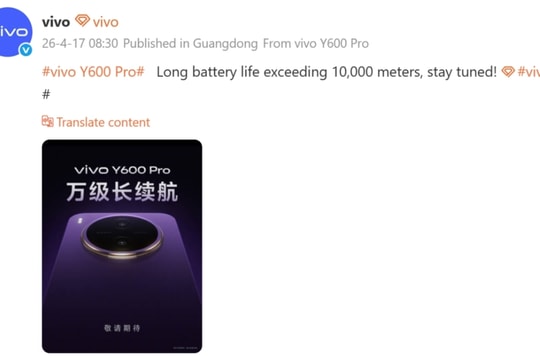 vivo Y600 Pro lộ diện với pin 10.000 mAh: Bước đột phá năng lượng trong phân khúc tầm trung