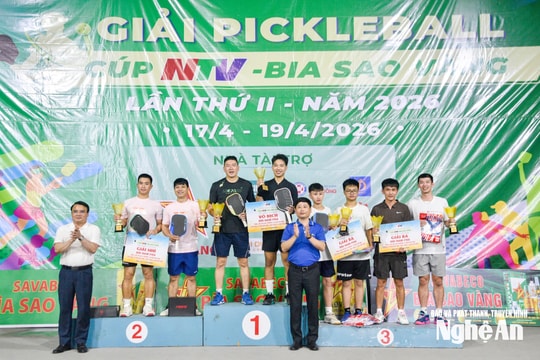 Bế mạc, trao giải Giải Pickleball Cúp NTV – Bia Sao Vàng lần thứ II -năm 2026