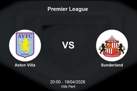 Nhận định Aston Villa vs Sunderland - Premier League