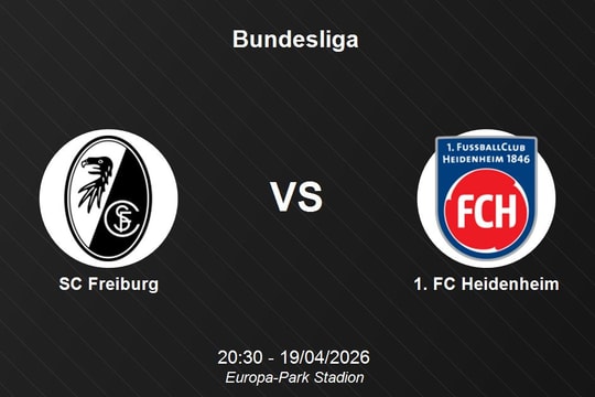 Nhận định SC Freiburg vs 1. FC Heidenheim - Bundesliga: Cơ hội bứt phá cho chủ nhà