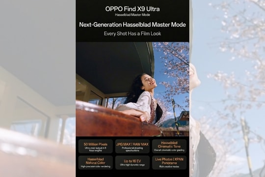 OPPO Find X9 Ultra nâng cấp Hasselblad Master Mode: Đột phá RAW MAX và dải nhạy sáng 16EV