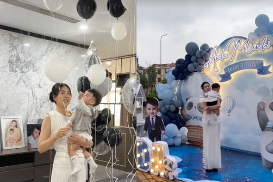 MC Mai Ngọc trang trí biệt thự mừng sinh nhật 1 tuổi của quý tử Panda tại Bắc Ninh
