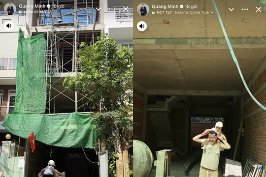 Diễn viên Quang Minh hé lộ tổ ấm 4 tầng hiện đại xây dựng cùng vợ kém 37 tuổi