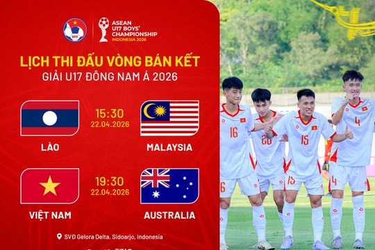 Xem trực tiếp bóng đá hôm nay U17 Việt Nam và U17 Australia ở đâu?