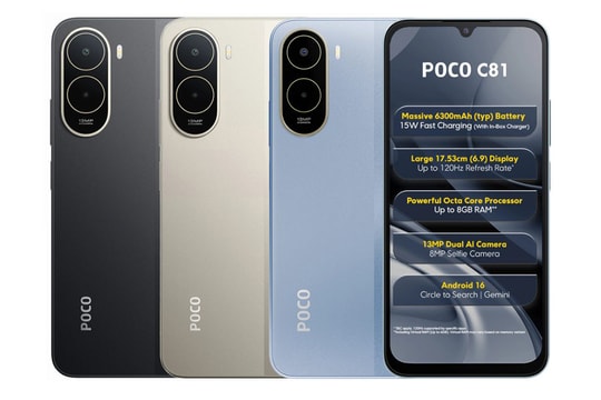 POCO C81 và C81x ra mắt: Pin tới 6300mAh cùng cam kết hỗ trợ phần mềm 6 năm