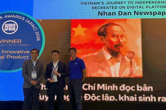 Báo Nhân Dân đoạt "cú đúp" tại giải Báo chí Kỹ thuật số châu Á 2026