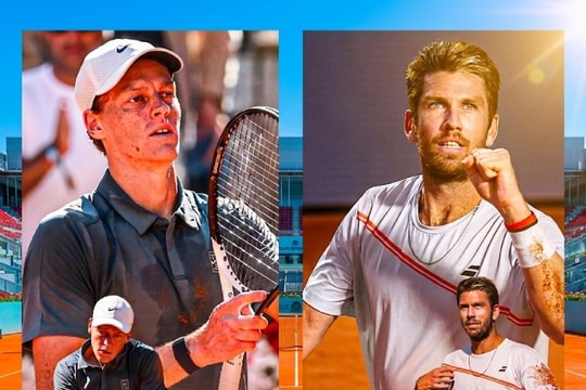 Vòng 4 Madrid Open 2026: Jannik Sinner đối đầu Cameron Norrie, Casper Ruud đại chiến Tsitsipas