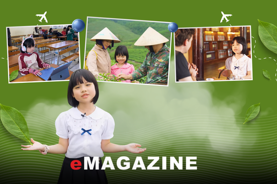 Cô bé lớp 3 “siêu ngoại ngữ” mang câu chuyện đảo chè Nghệ An ra thế giới