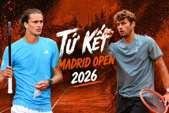 Zverev tái đấu Cobolli và cuộc chạm trán giữa Ruud với hiện tượng Blockx tại Madrid Open