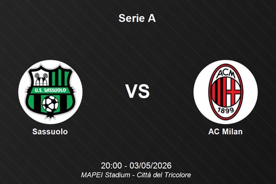 Nhận định Sassuolo vs AC Milan - Serie A: Rossoneri nỗ lực bảo vệ vị thế top 3