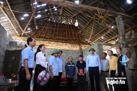 Phó Bí thư Thường trực Tỉnh ủy kiểm tra, chỉ đạo khắc phục hậu quả dông lốc, mưa đá tại hai xã Thành Bình Thọ và Mậu Thạch