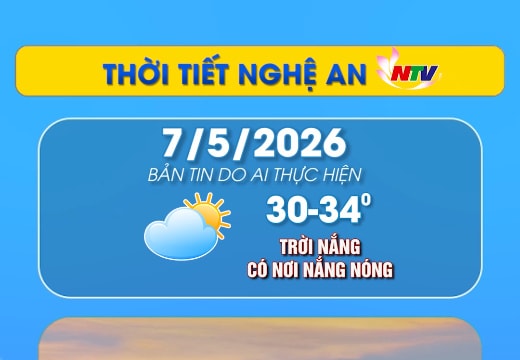 Thời tiết Nghệ An hôm nay 7/5/2026