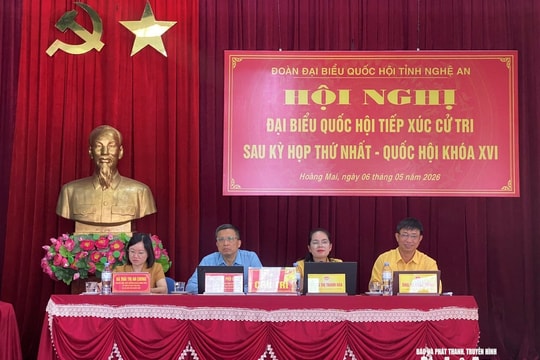 Đoàn đại biểu Quốc hội tỉnh Nghệ An tiếp xúc cử tri phường Hoàng Mai