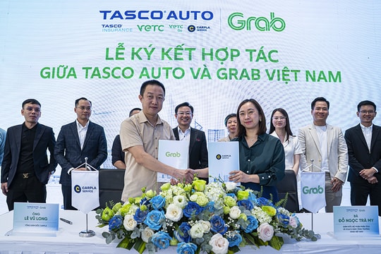 Tasco Auto và Grab Việt Nam hợp tác: Ưu đãi giá xe và phí sạc đặc quyền cho tài xế xe điện
